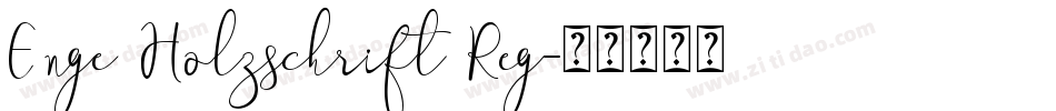 Enge Holzschrift Reg字体转换